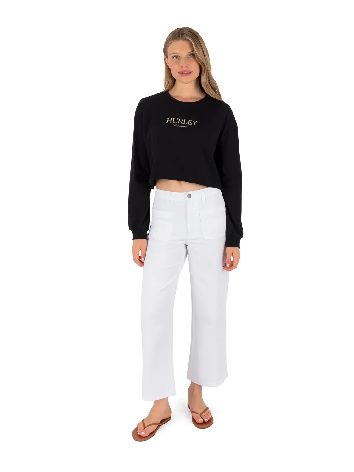 Floreal Long Sleeve Crop T-Shirt sold by Hurley product image thumbnail 3