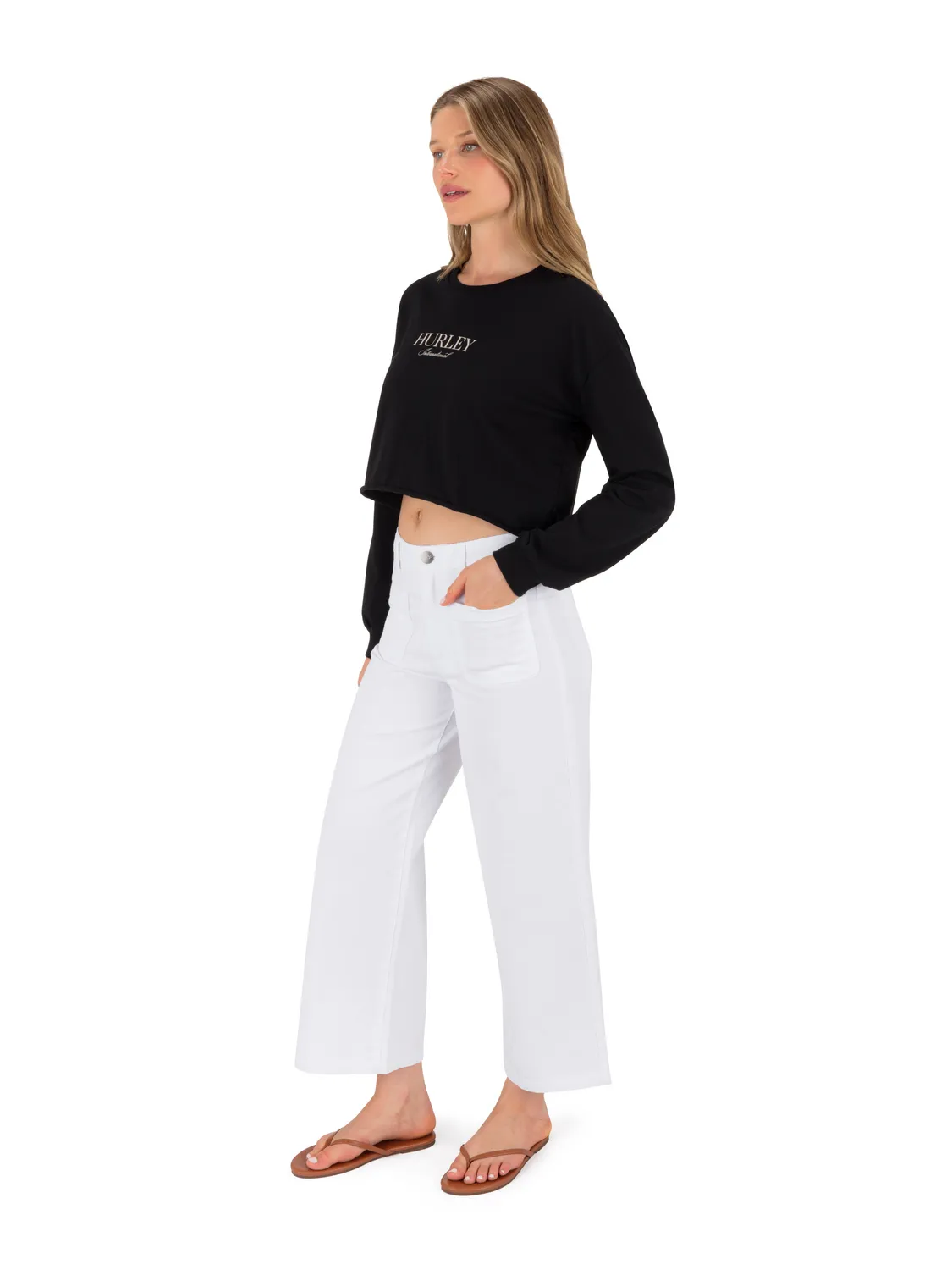 Floreal Long Sleeve Crop T-Shirt sold by Hurley product image thumbnail 5