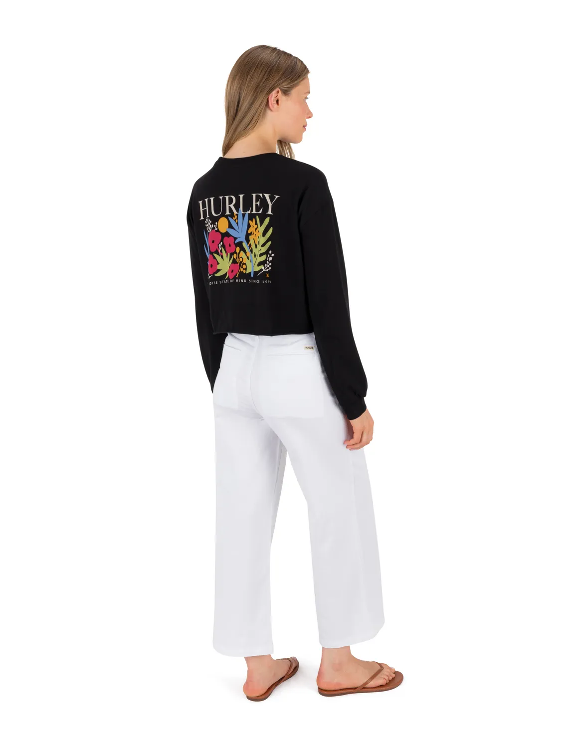 Floreal Long Sleeve Crop T-Shirt sold by Hurley product image thumbnail 4