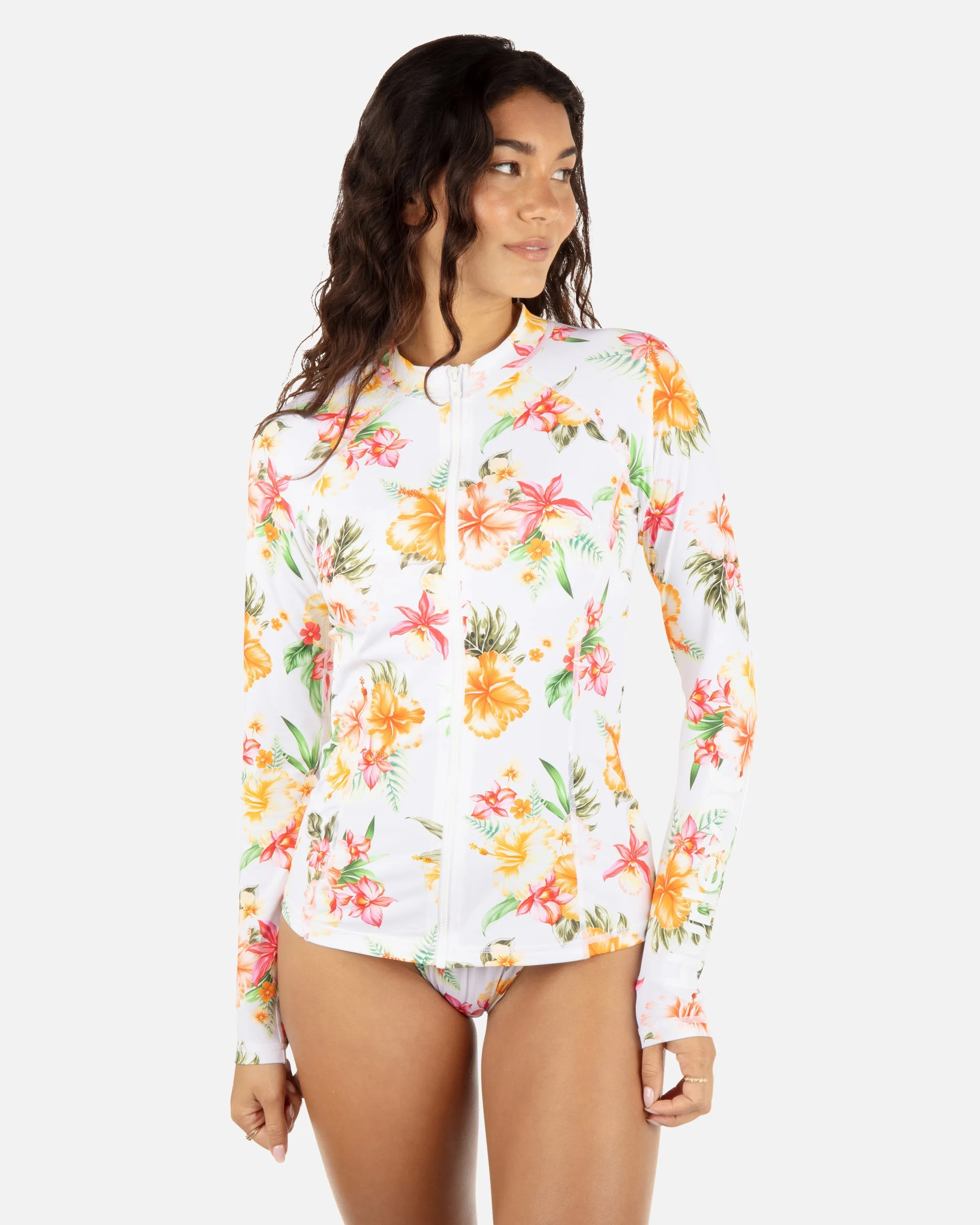 Malia Zip Front Rashguard sold by Hurley