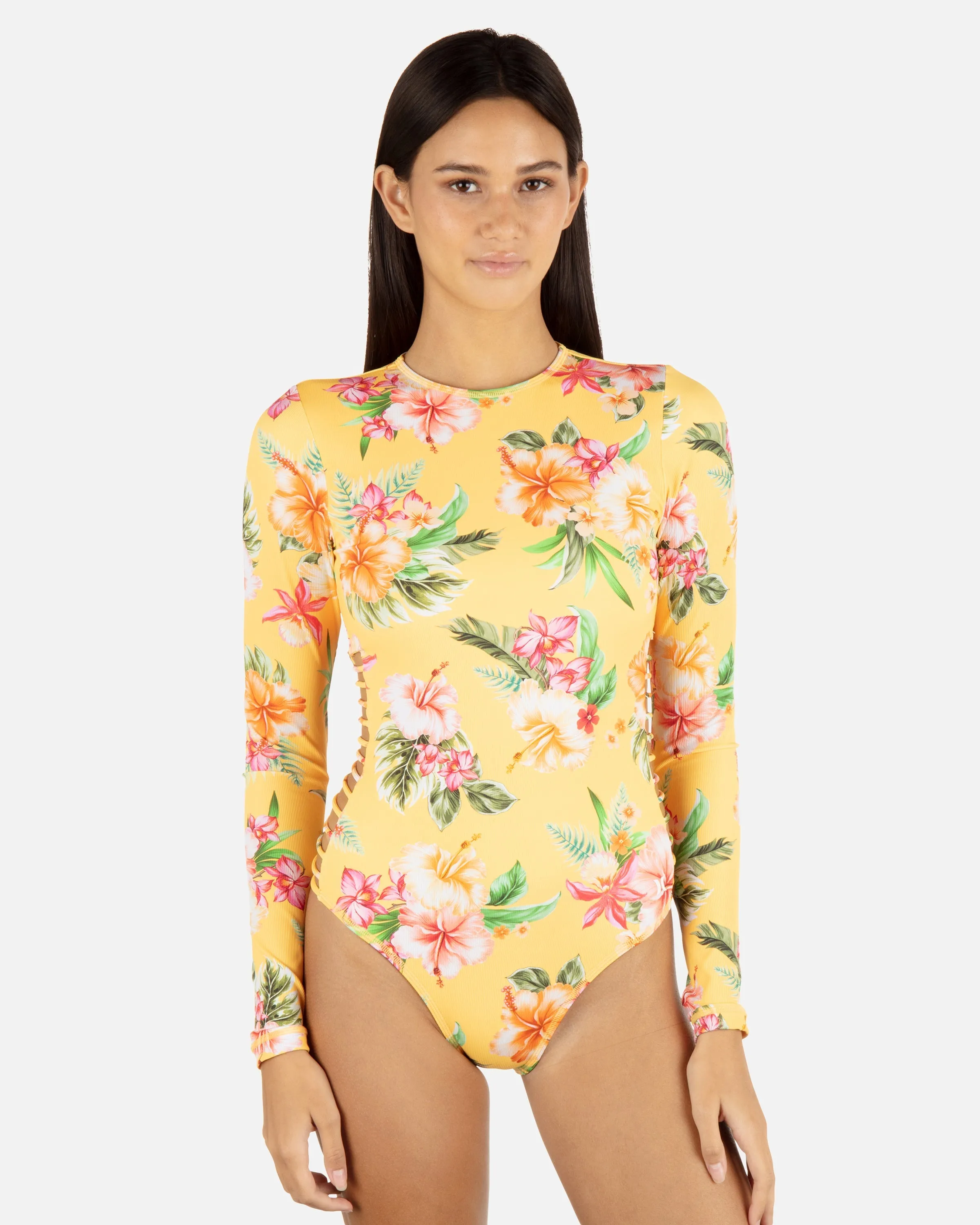 Malia Long Sleeve Zip Back Moderate Surf Suit sold by Hurley