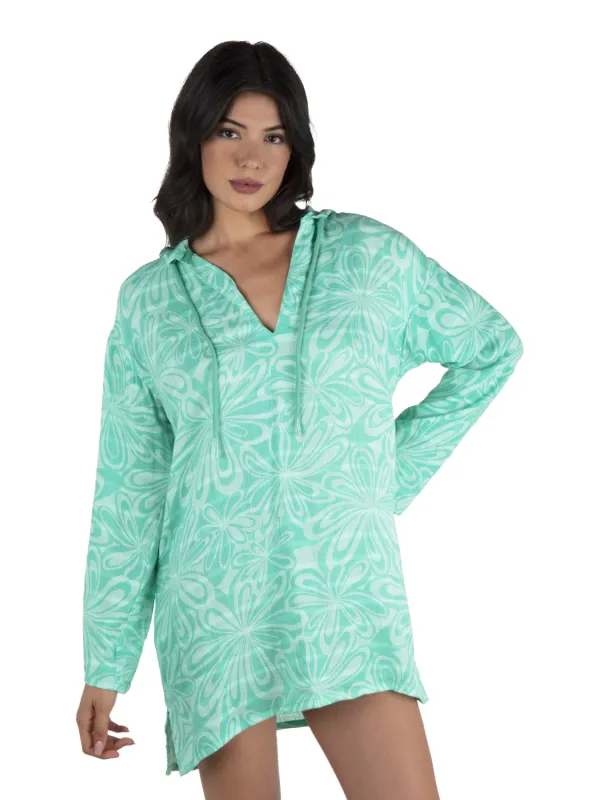 Daisy Burst Hooded Coverup sold by Hurley