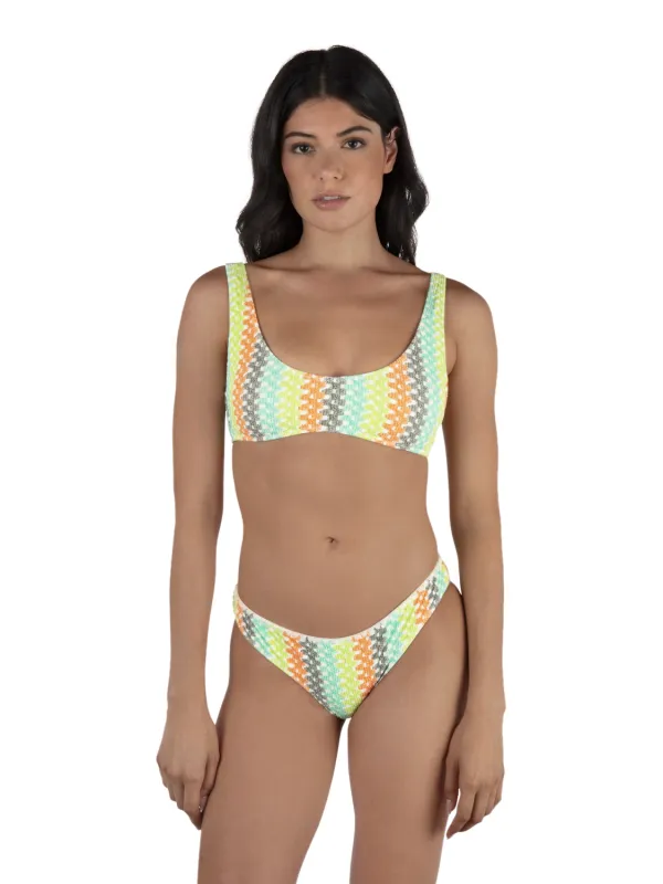 Stripe Crochet Scrunch Bralette sold by Hurley