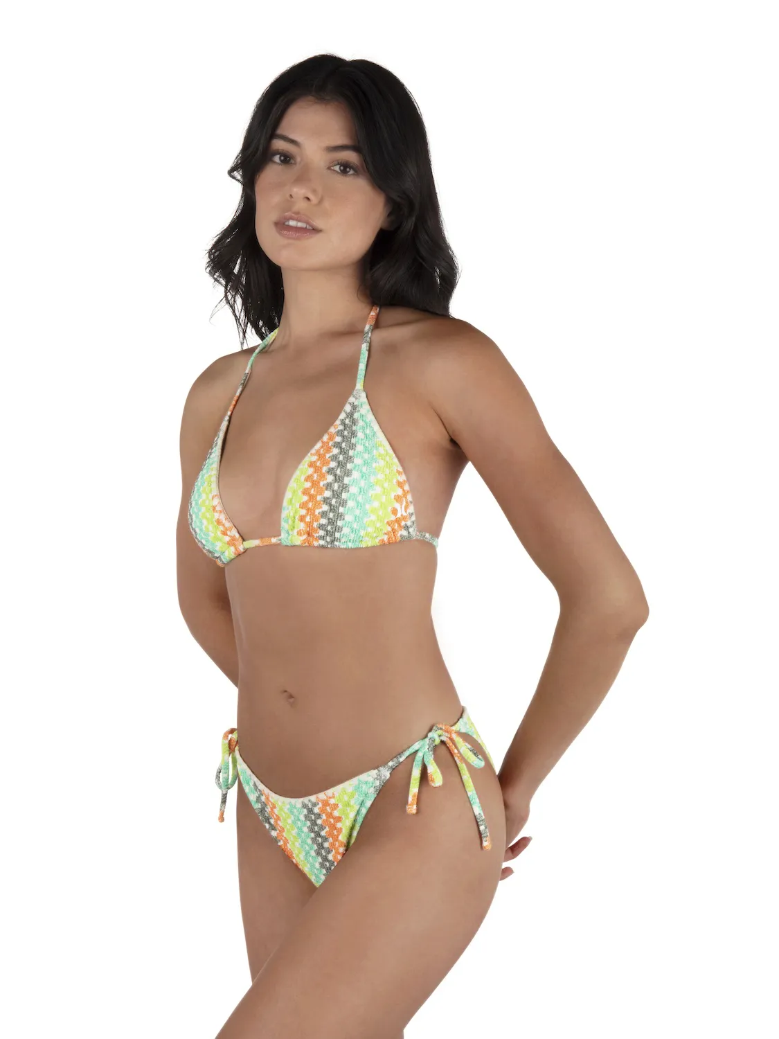 Stripe Crochet Scrunch Cheeky Bottom sold by Hurley product image thumbnail 3