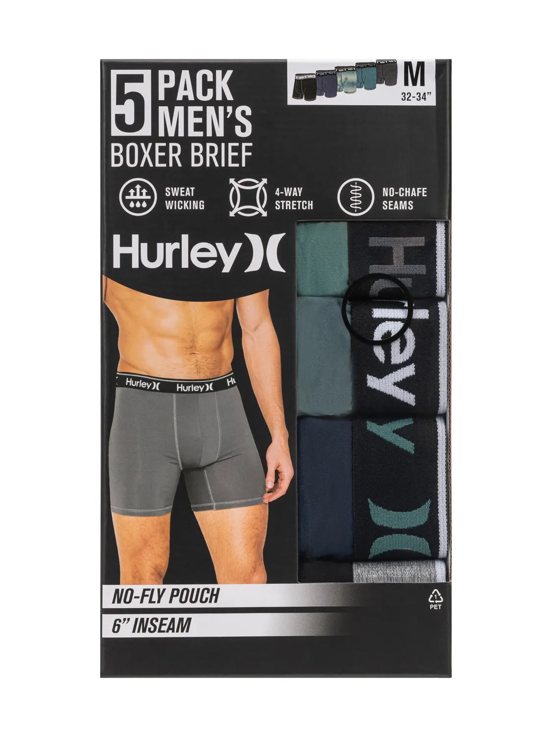 Regrind Boxer Brief (5-Pack) sold by Hurley product image thumbnail 2