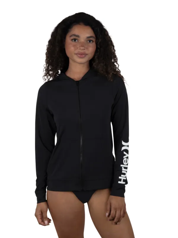 One & Only Solid Zip Hoodie Rashguard sold by Hurley