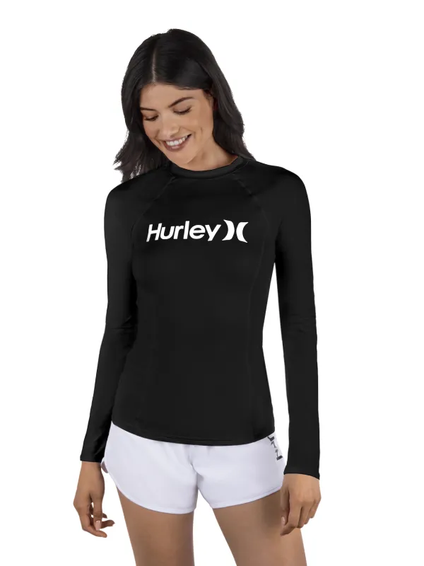 One & Only Solid Mock Neck Long Sleeve Rashguard sold by Hurley