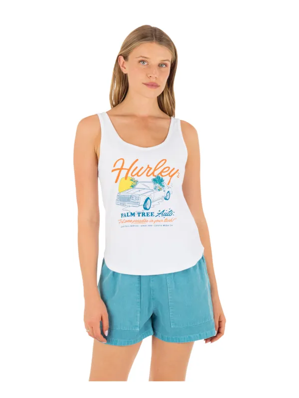 Palm Tree Auto Scoop Hem Tank sold by Hurley