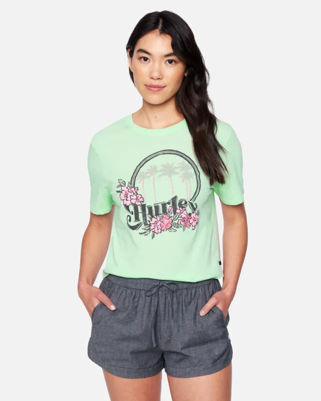 Nicks Cropped Crew Short Sleeve T-Shirt made by Hurley