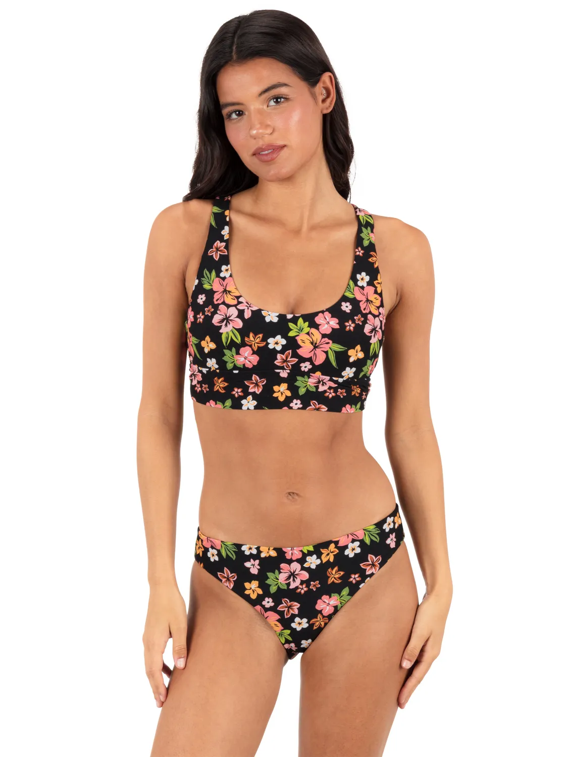 Max Hibiscus Dream Longline Bralette sold by Hurley
