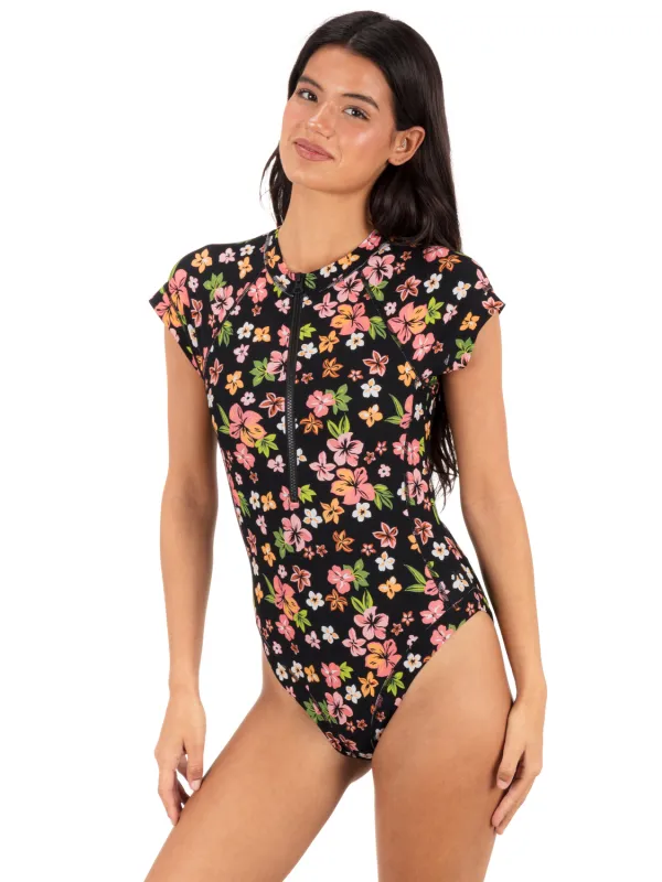 Max Hibiscus Dream Cheeky Short Sleeve Surfsuit sold by Hurley