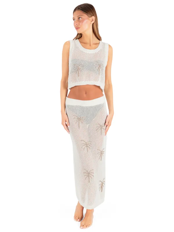 Embroidered Crochet Jacquard Tank made by Hurley