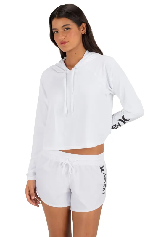 One & Only Solid Long Sleeve Hooded Rashguard sold by Hurley