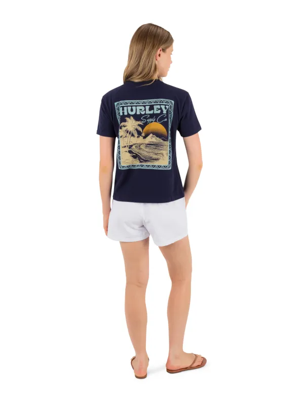 Quadrant Boxy Crop Tee made by Hurley