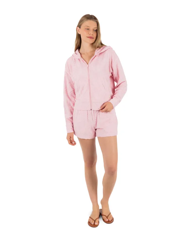 Castaway Palms Crop Zip Hoodie made by Hurley