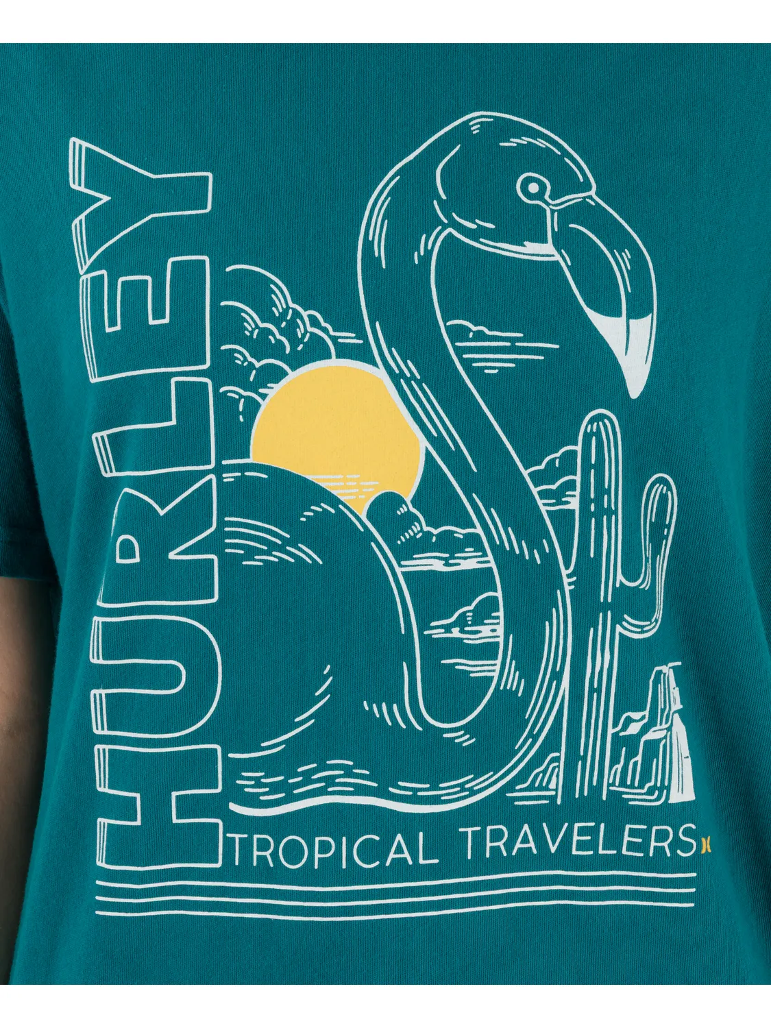 Surf Hooky Boxy Crop Tee sold by Hurley product image thumbnail 4
