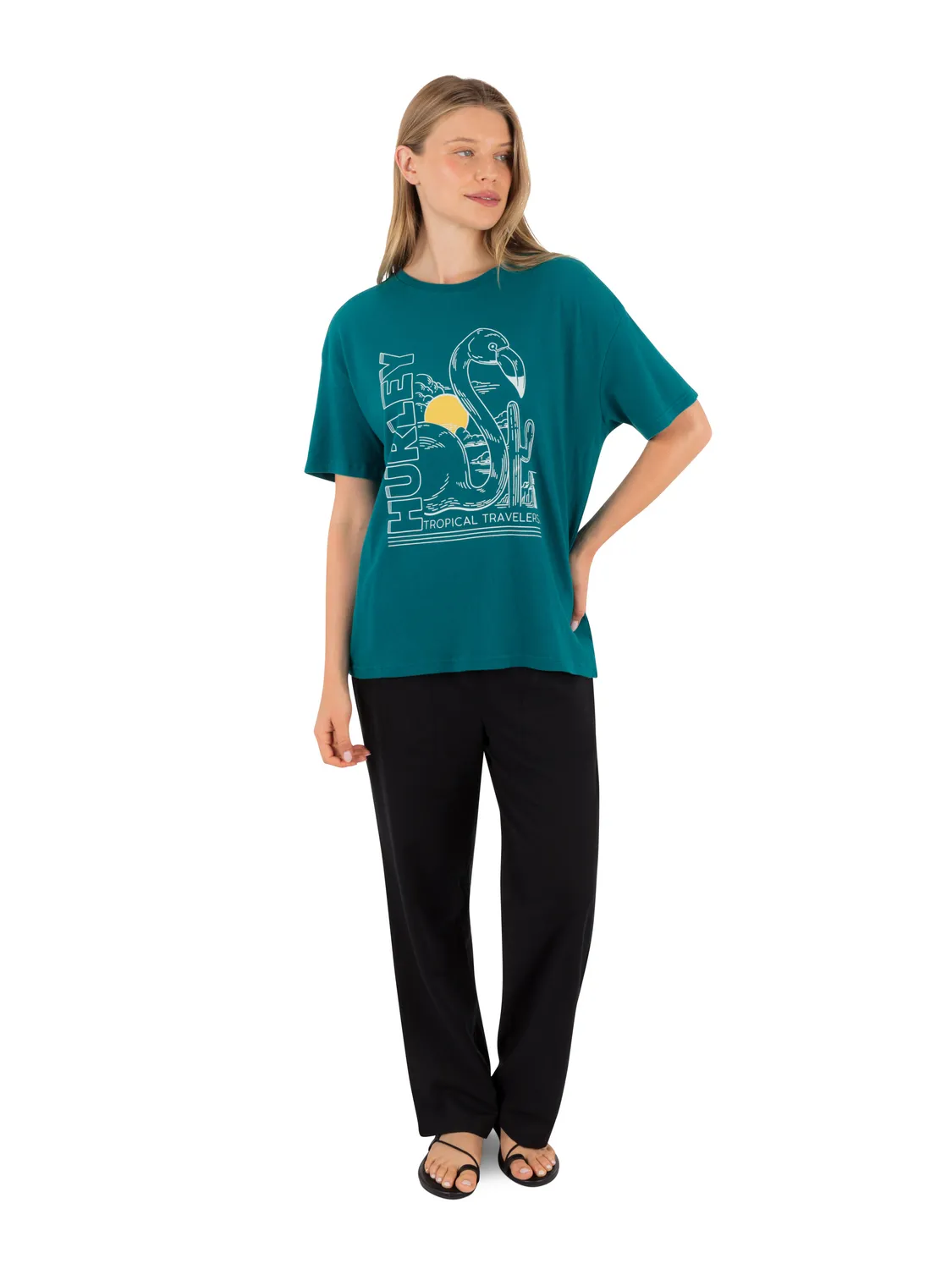 Surf Hooky Boxy Crop Tee sold by Hurley