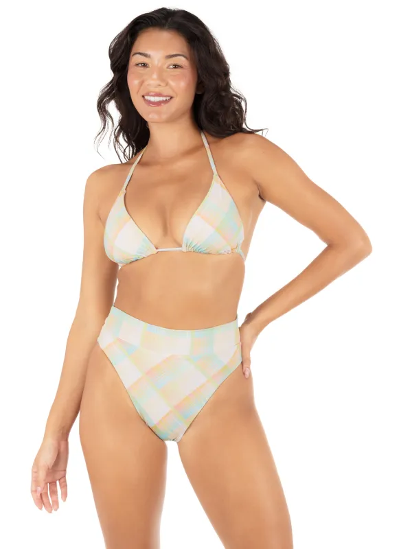 Vacay Plaid Classic Triangle Top made by Hurley