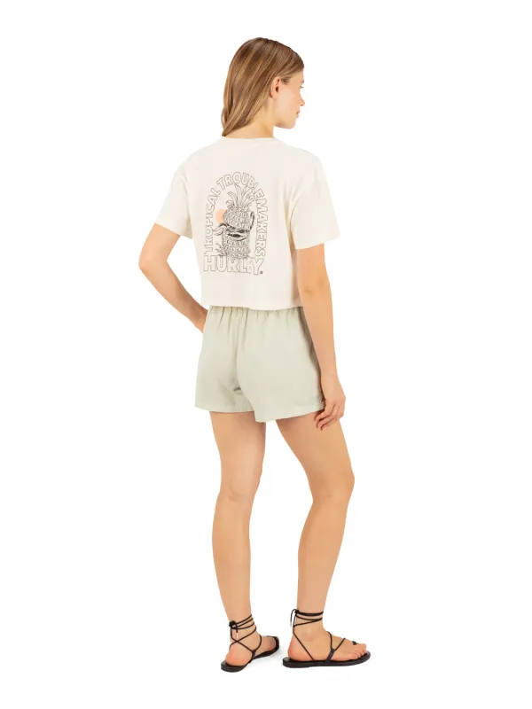 Tropical Trouble Boxy Crop Tee made by Hurley