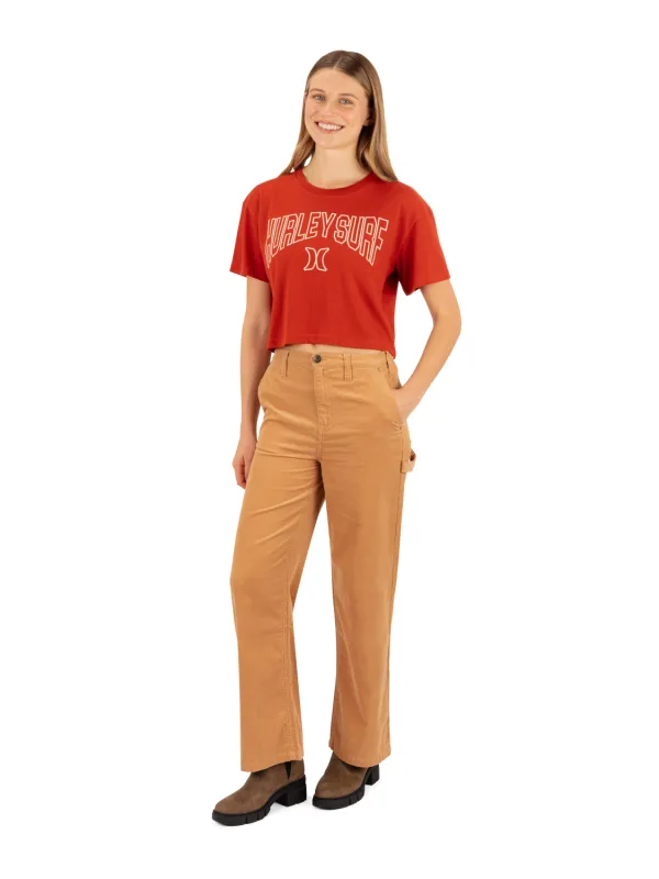 Collegiate Boxy Crop Tee made by Hurley