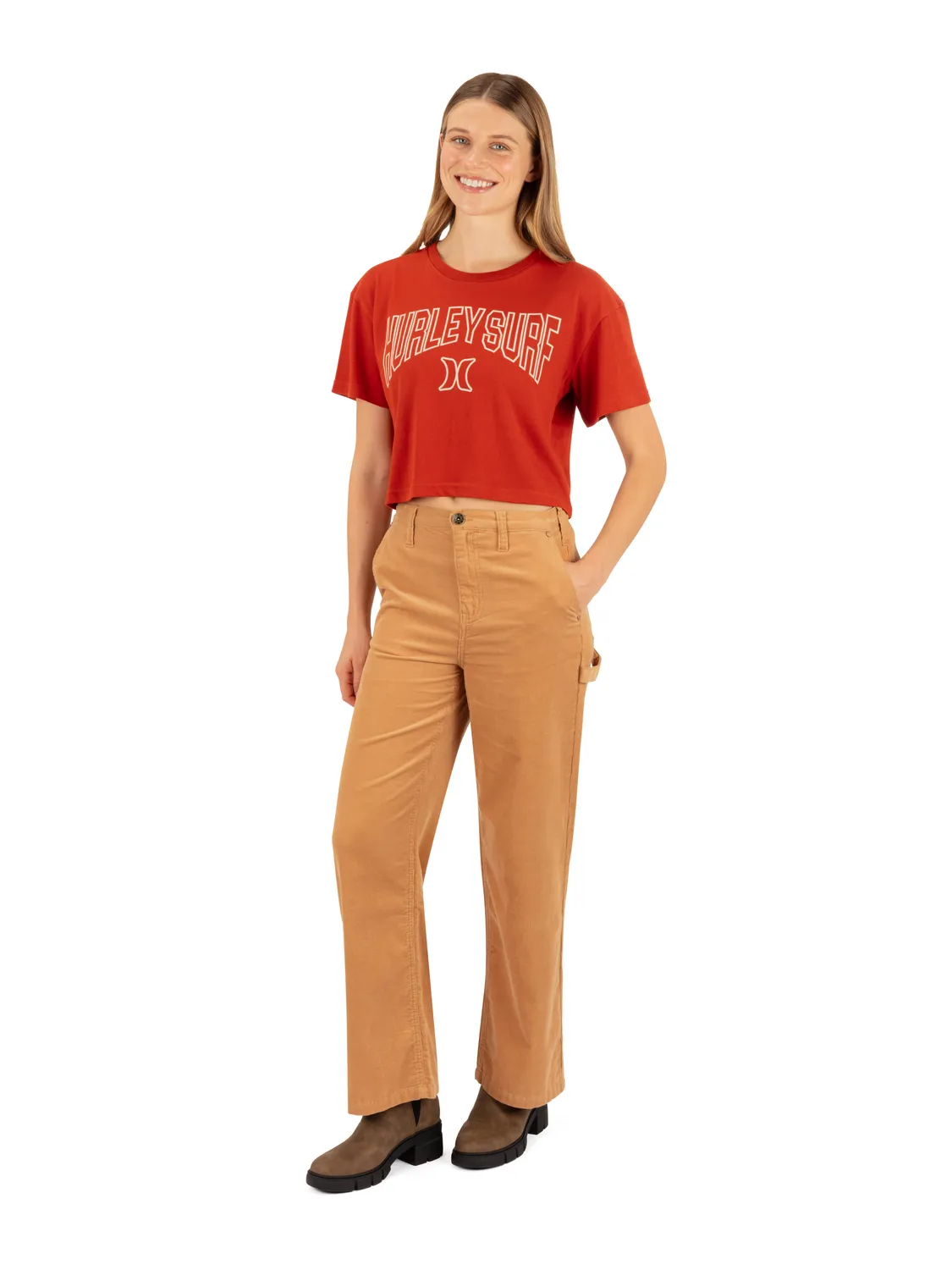 Collegiate Boxy Crop Tee sold by Hurley