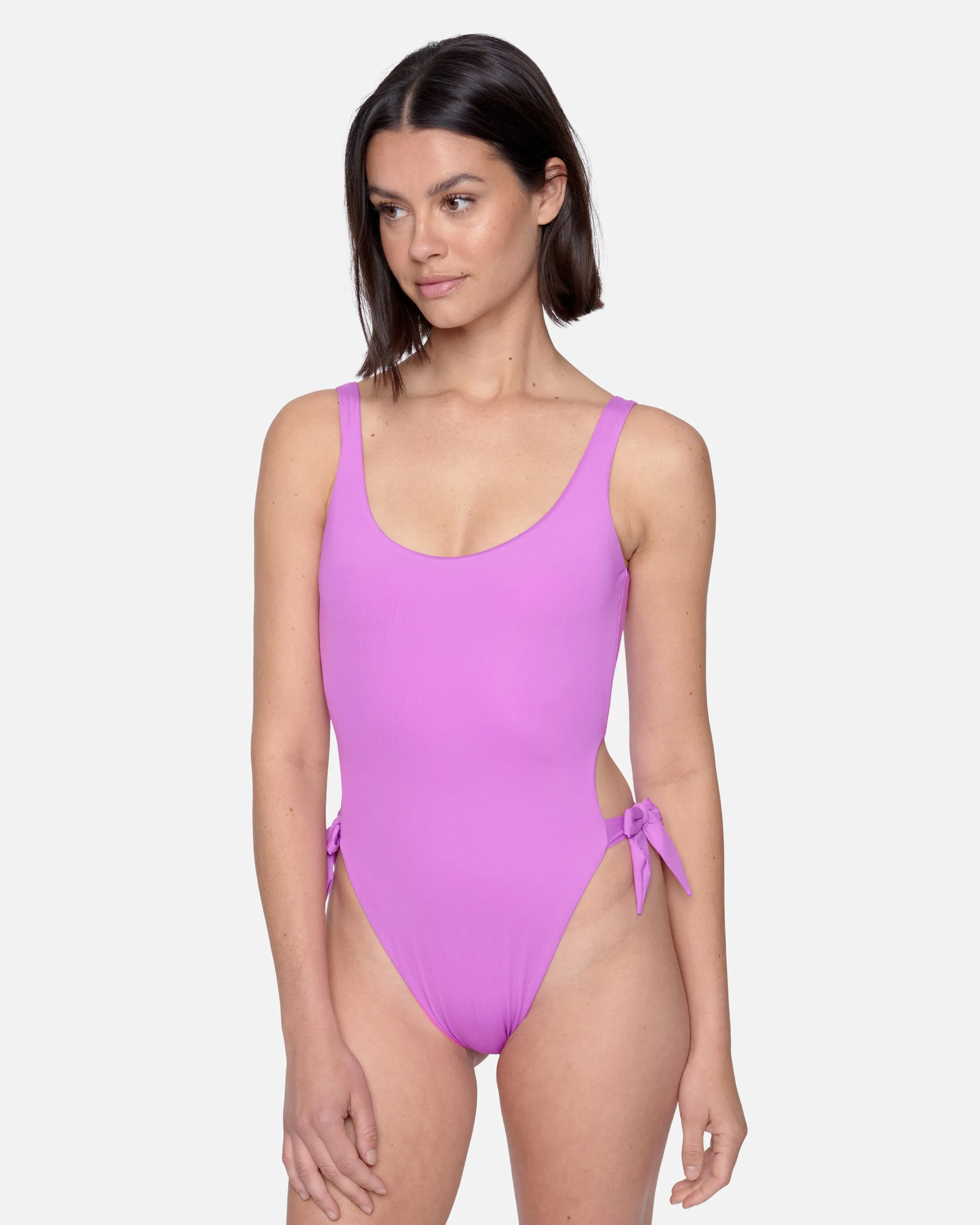 Solid Reversible Tie Side Cheeky One Piece sold by Hurley product image thumbnail 2