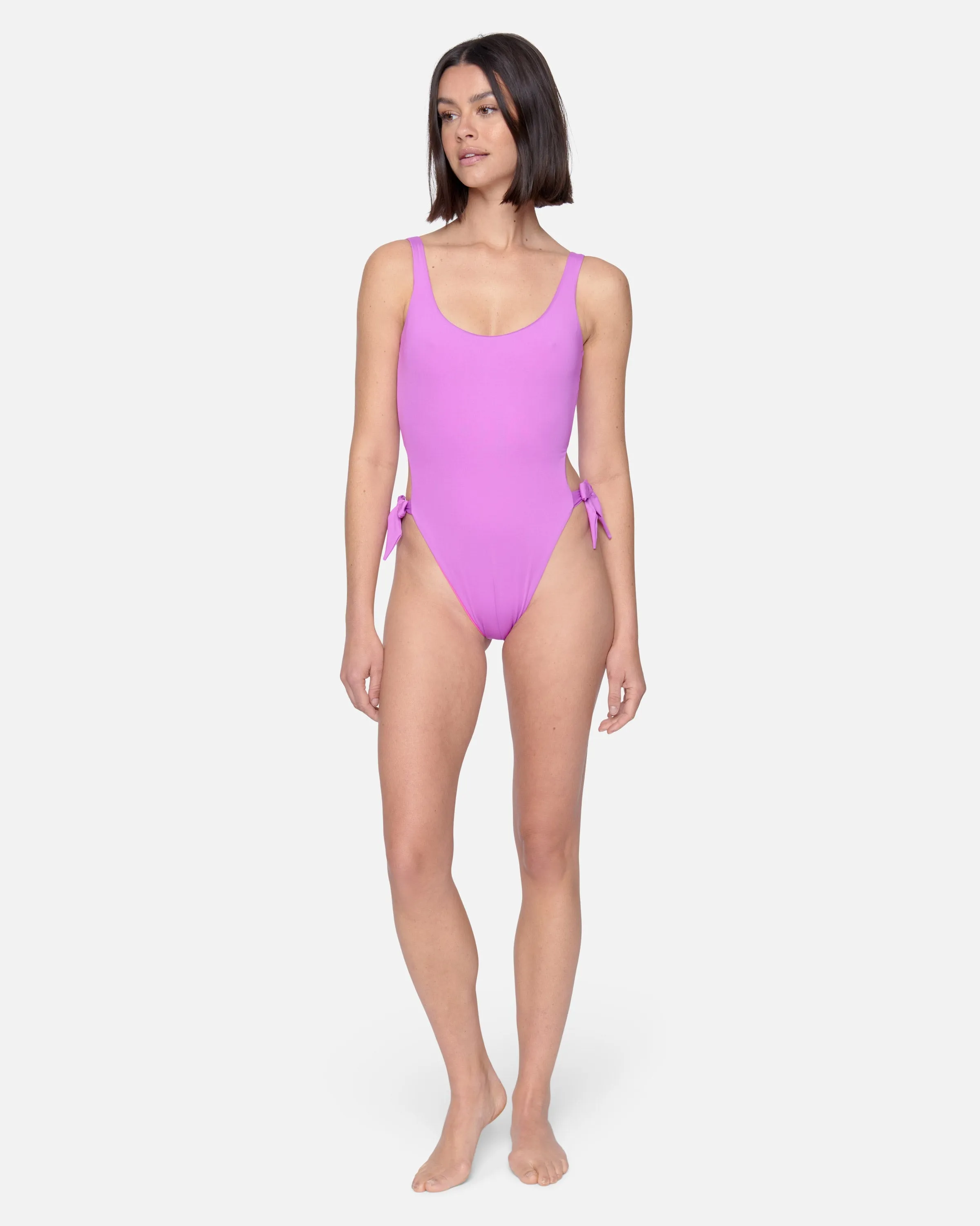 Solid Reversible Tie Side Cheeky One Piece sold by Hurley product image thumbnail 4