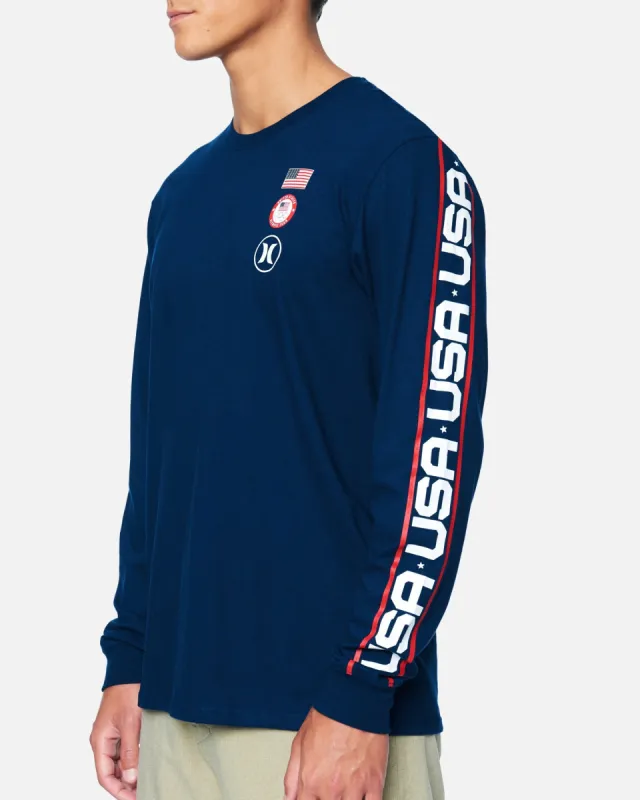 USA Long Sleeve T-Shirt made by Hurley