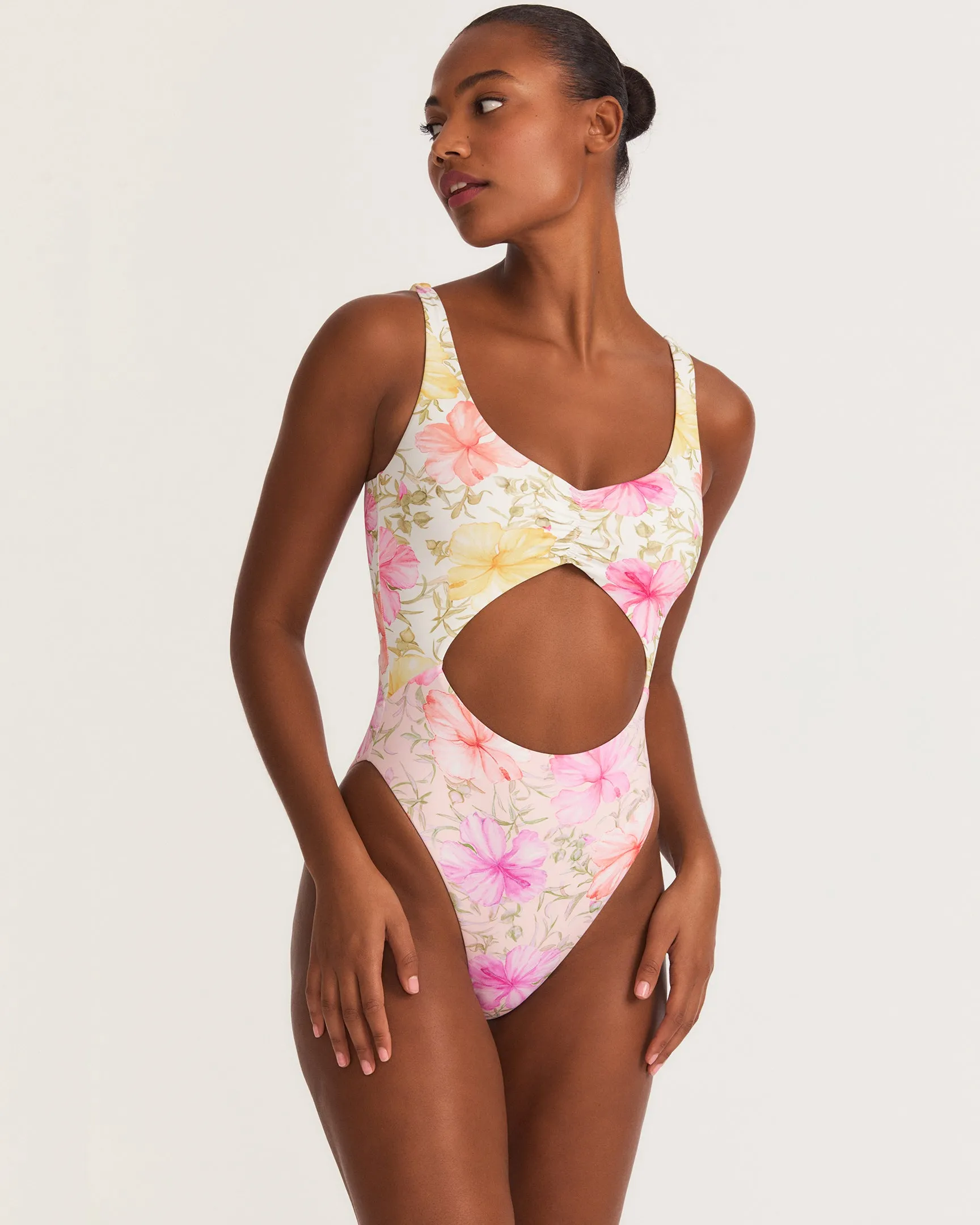 LoveShackFancy x Hurley - Hibiscus Cheeky One Piece sold by Hurley