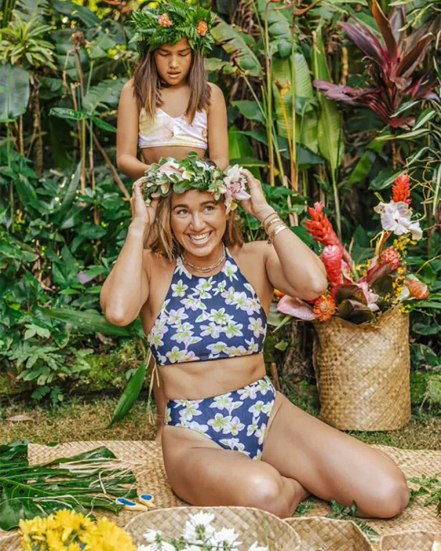 Max Plumeria Moderate Tab Side High Waist sold by Hurley