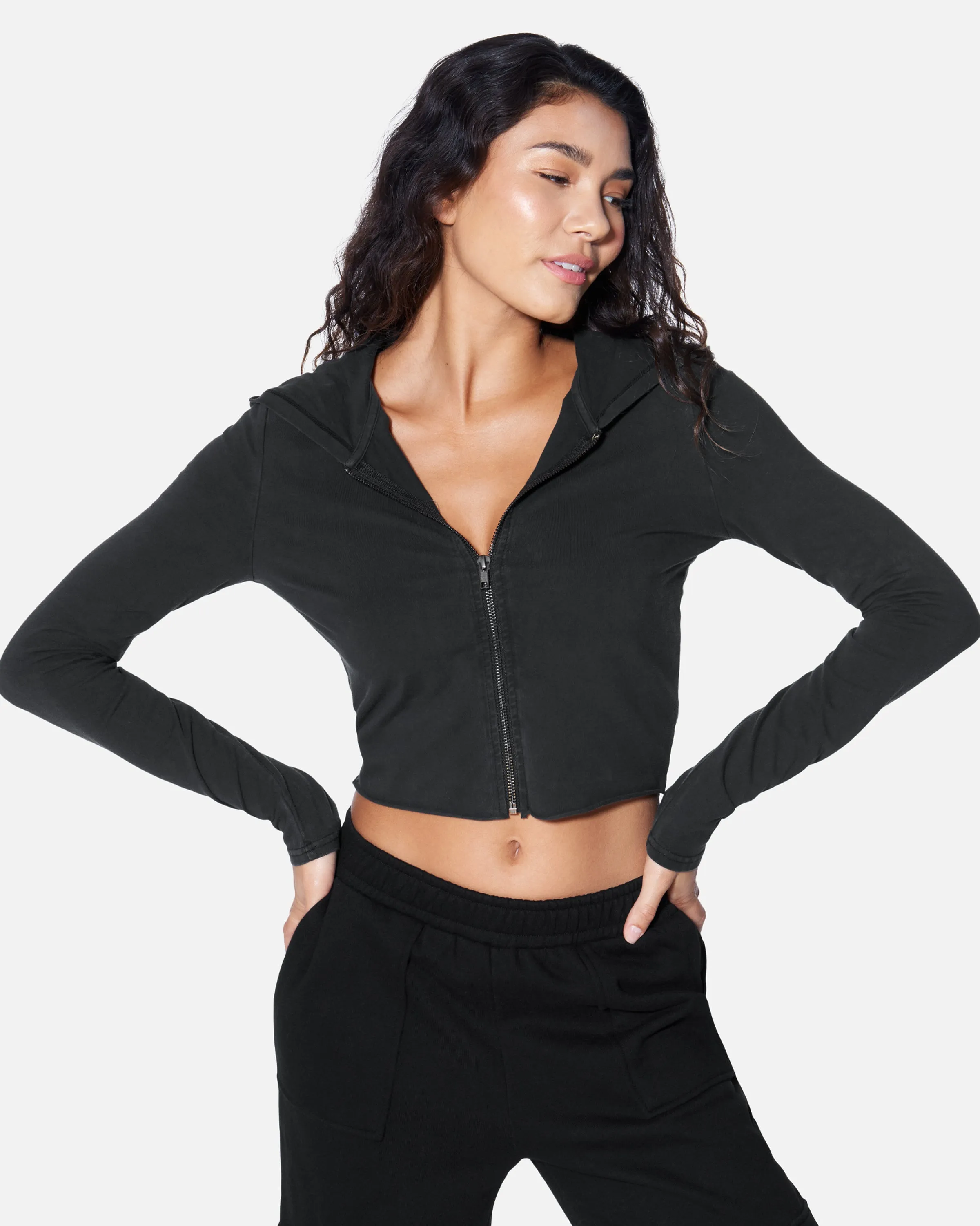 ESSENTIAL ZIP UP CROPPED HOODIE sold by Hurley