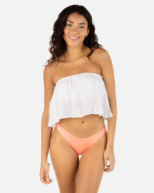 Stripe Gauze Strapless Tank made by Hurley