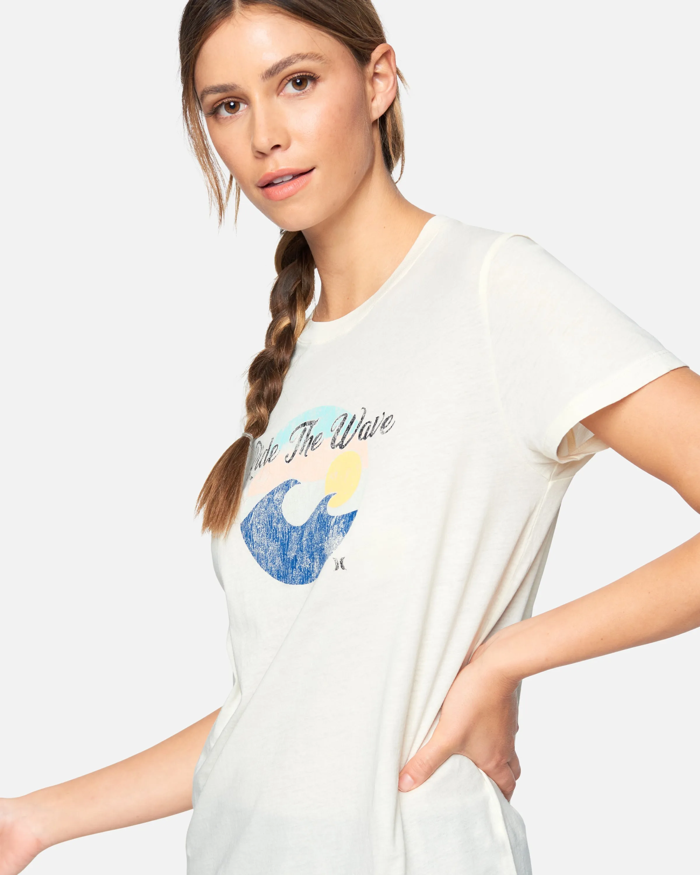 Ride N Waves Washed Relaxed Girlfriend Tee sold by Hurley product image thumbnail 4