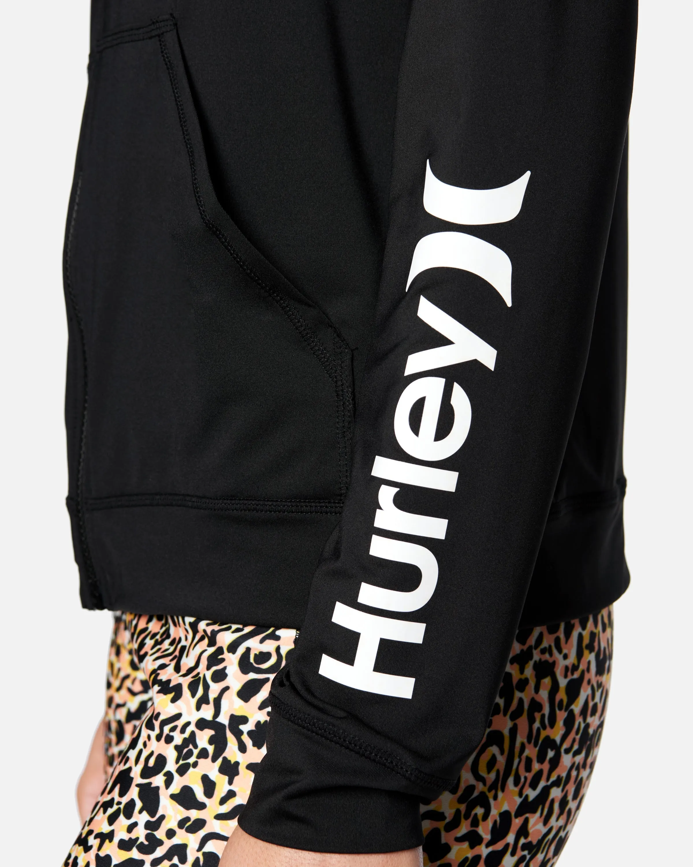 One and Only Solid Long Sleeve Zip Hoodie Rashguard sold by Hurley product image thumbnail 4