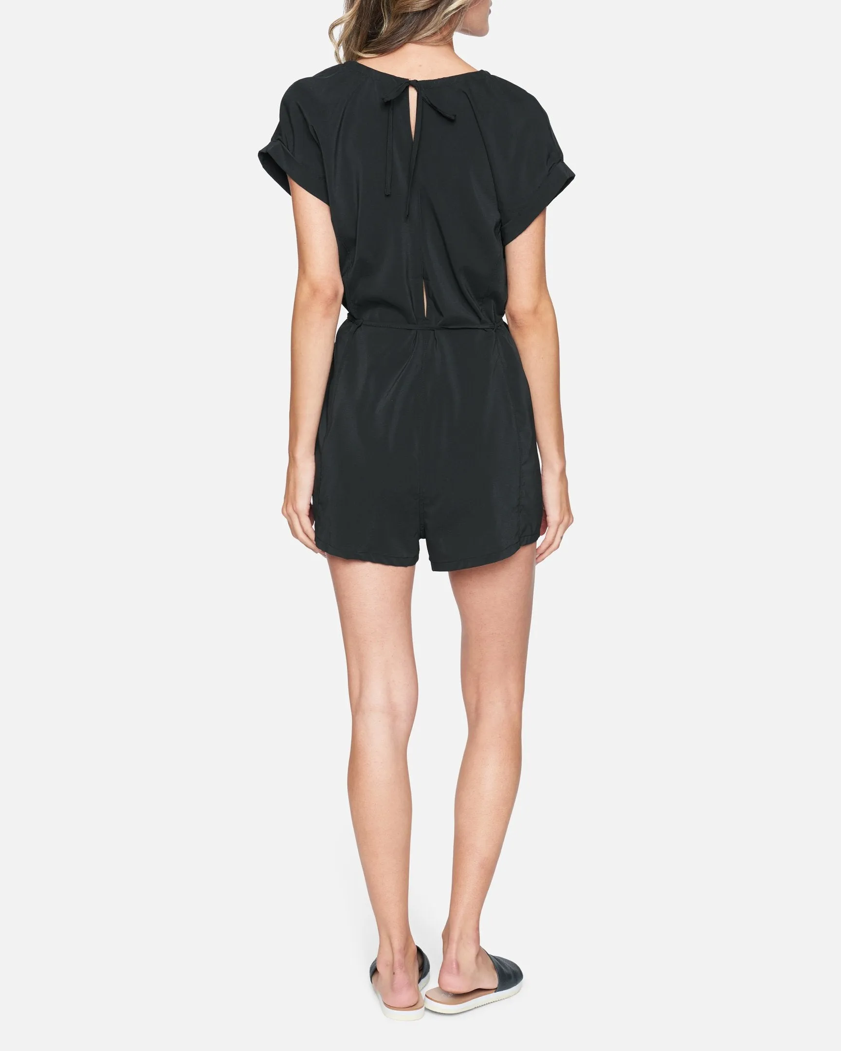 Women's Coastal Solid Short Sleeve Romper sold by Hurley product image thumbnail 2