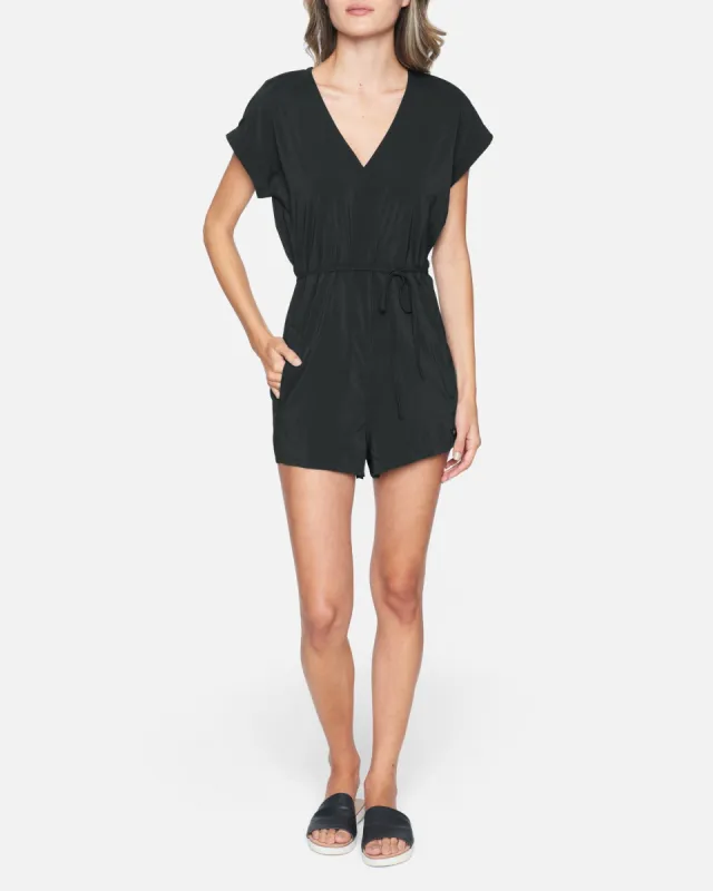 Women's Coastal Solid Short Sleeve Romper sold by Hurley