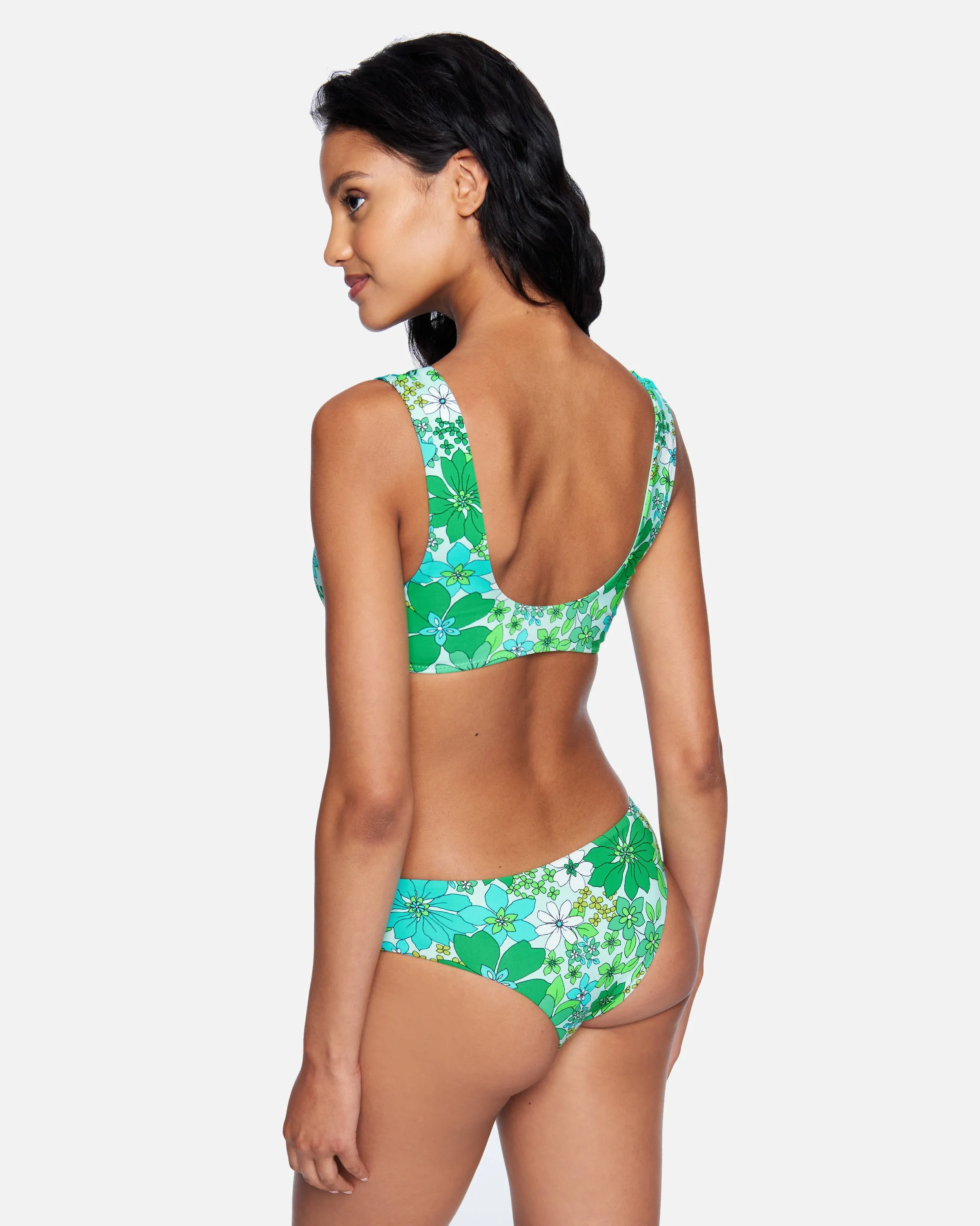 Wild Bloom Reversible Cheeky Hipster Bikini Bottom sold by Hurley