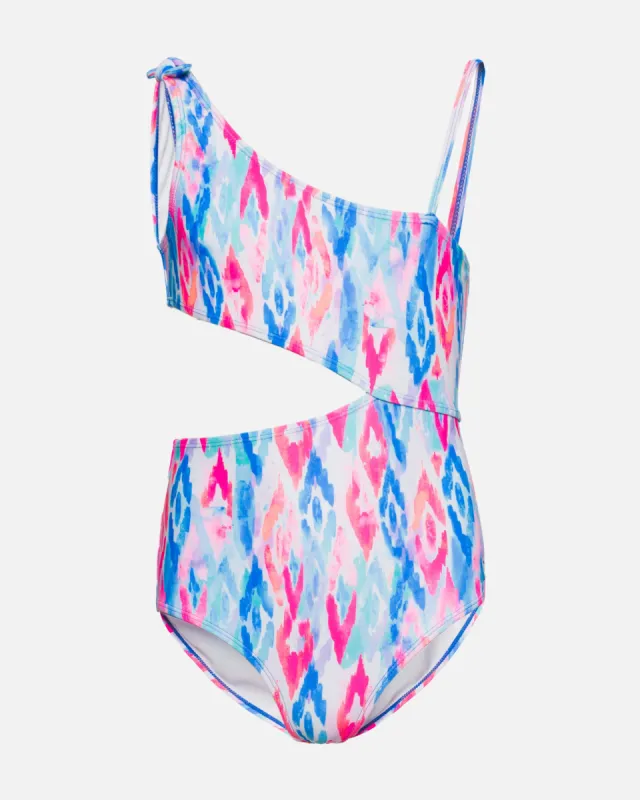 Girls' Assymetrical Cutout One Piece Swimsuit sold by Hurley
