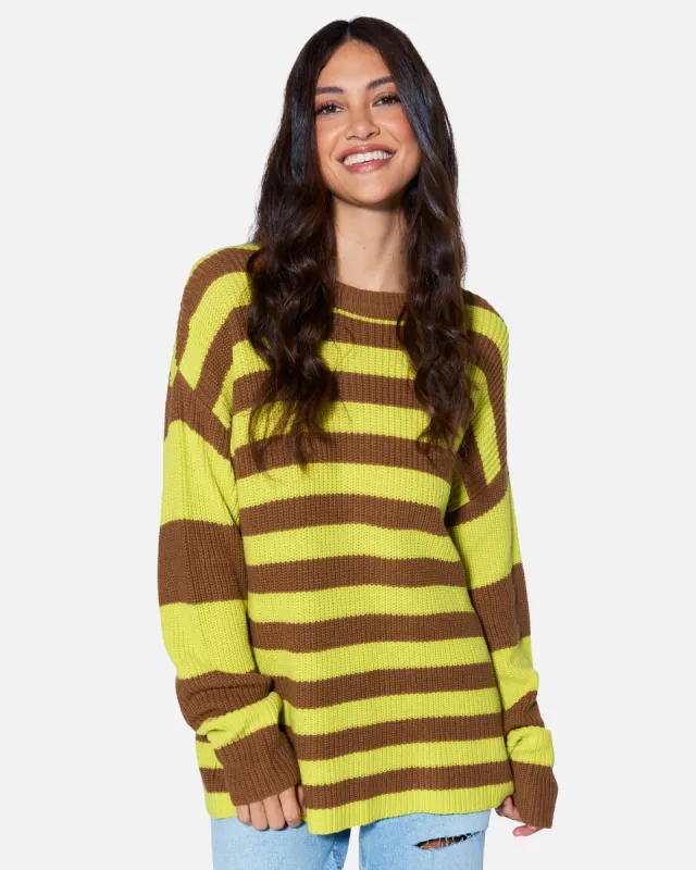 ESSENTIAL SERENA STRIPE SWEATER sold by Hurley