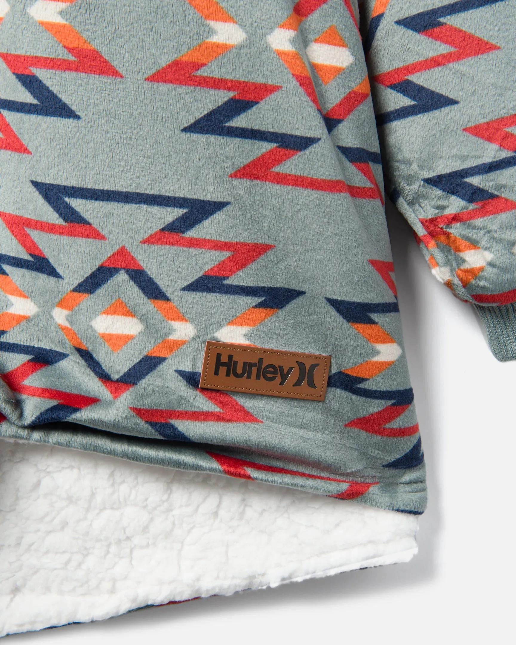 Aztec Print Oversized Hooded Blanket Poncho sold by Hurley product image thumbnail 3