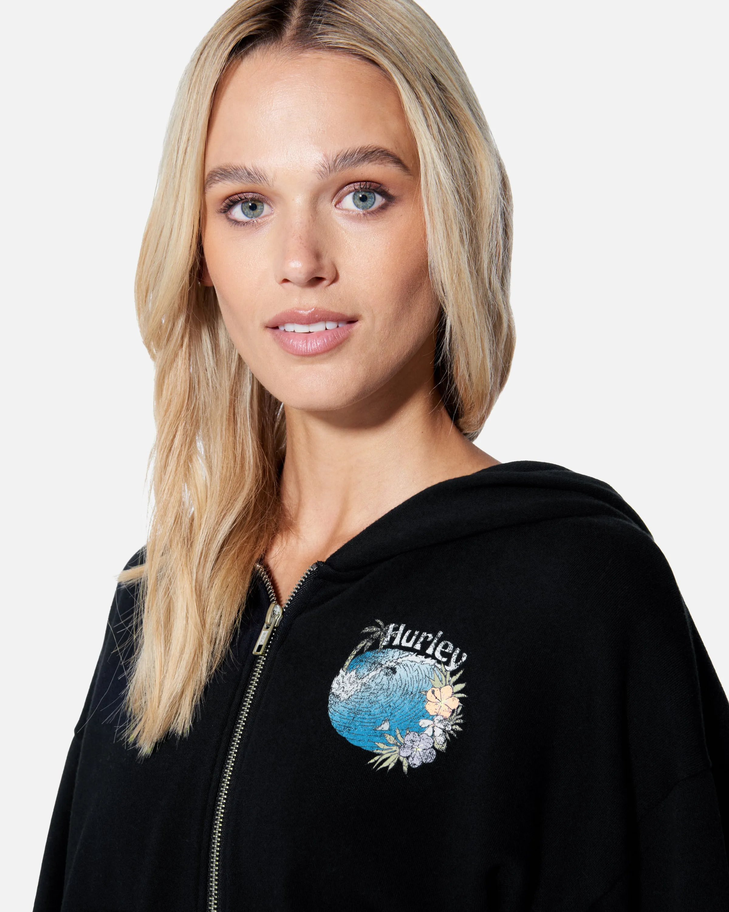 Protect The Sea Crop Zip Up Hoodie sold by Hurley product image thumbnail 5