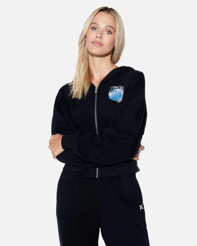 Protect The Sea Crop Zip Up Hoodie sold by Hurley