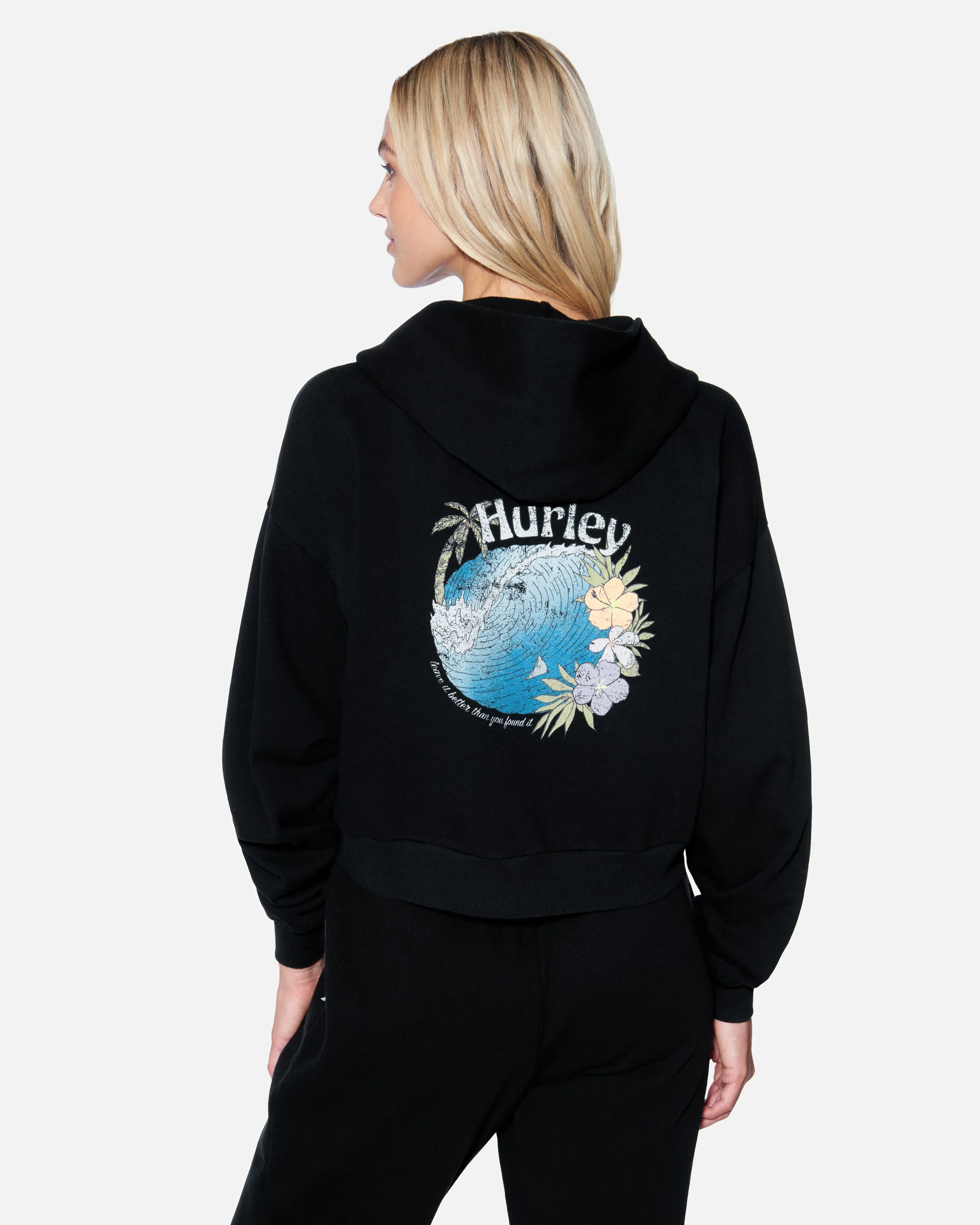 Protect The Sea Crop Zip Up Hoodie sold by Hurley product image thumbnail 2