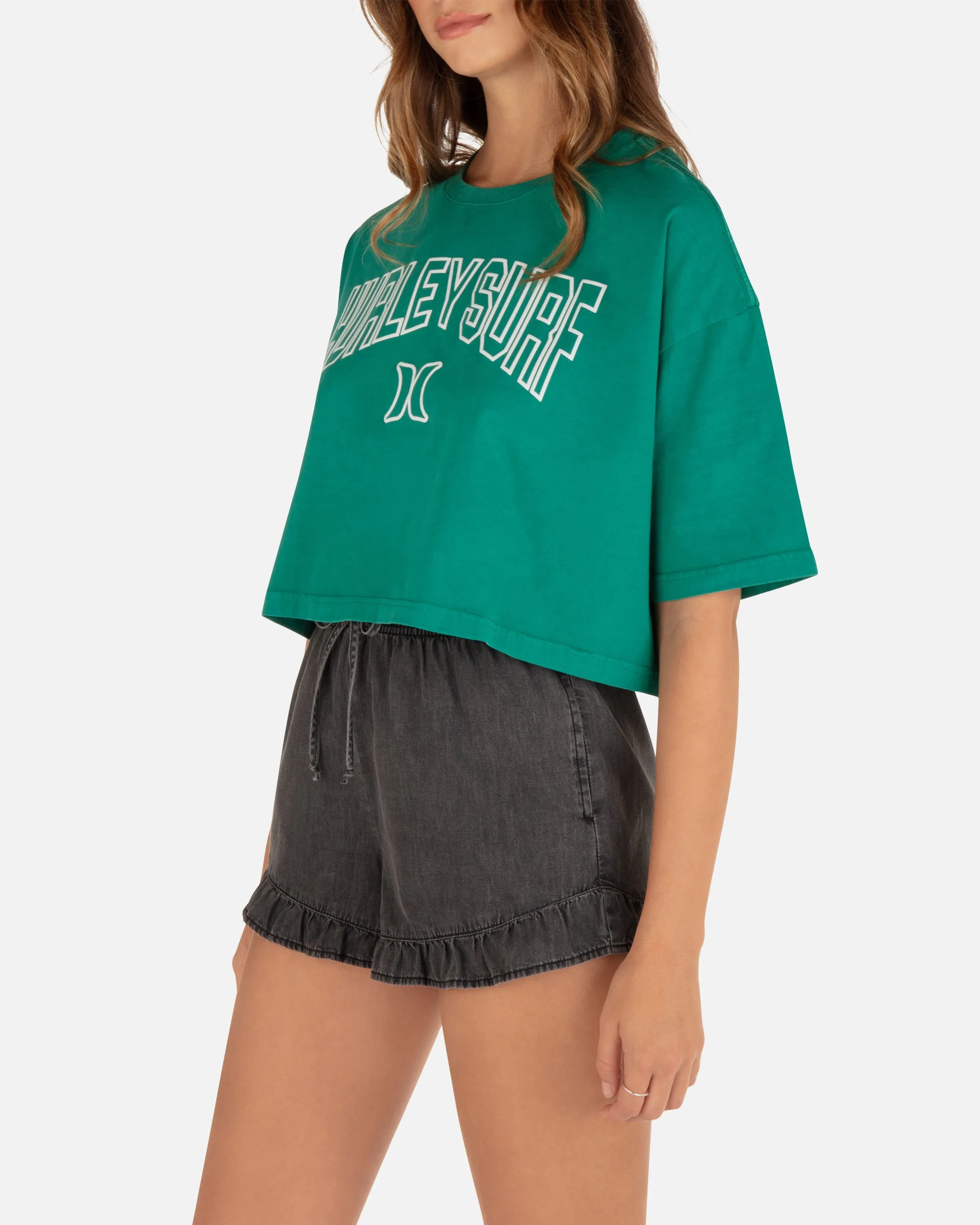 Collegiate Boyfriend Cropped Tee sold by Hurley product image thumbnail 4