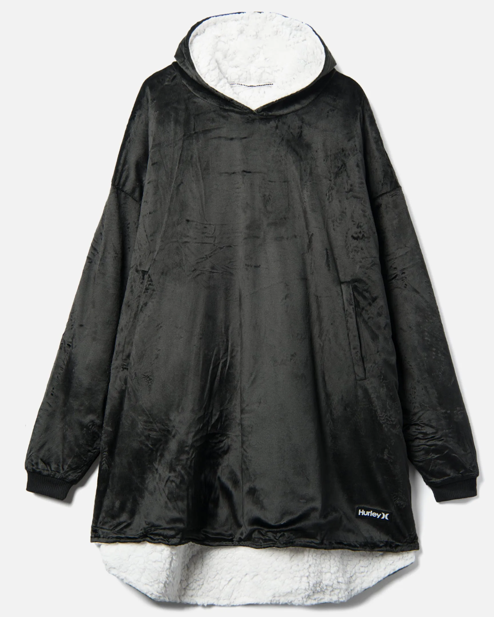 Solid Oversized Hooded Blanket Poncho sold by Hurley
