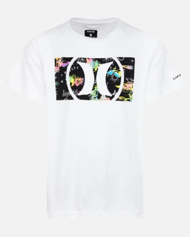 Boys' H2O-DRI Print Fill Short Sleeve Rashguard sold by Hurley