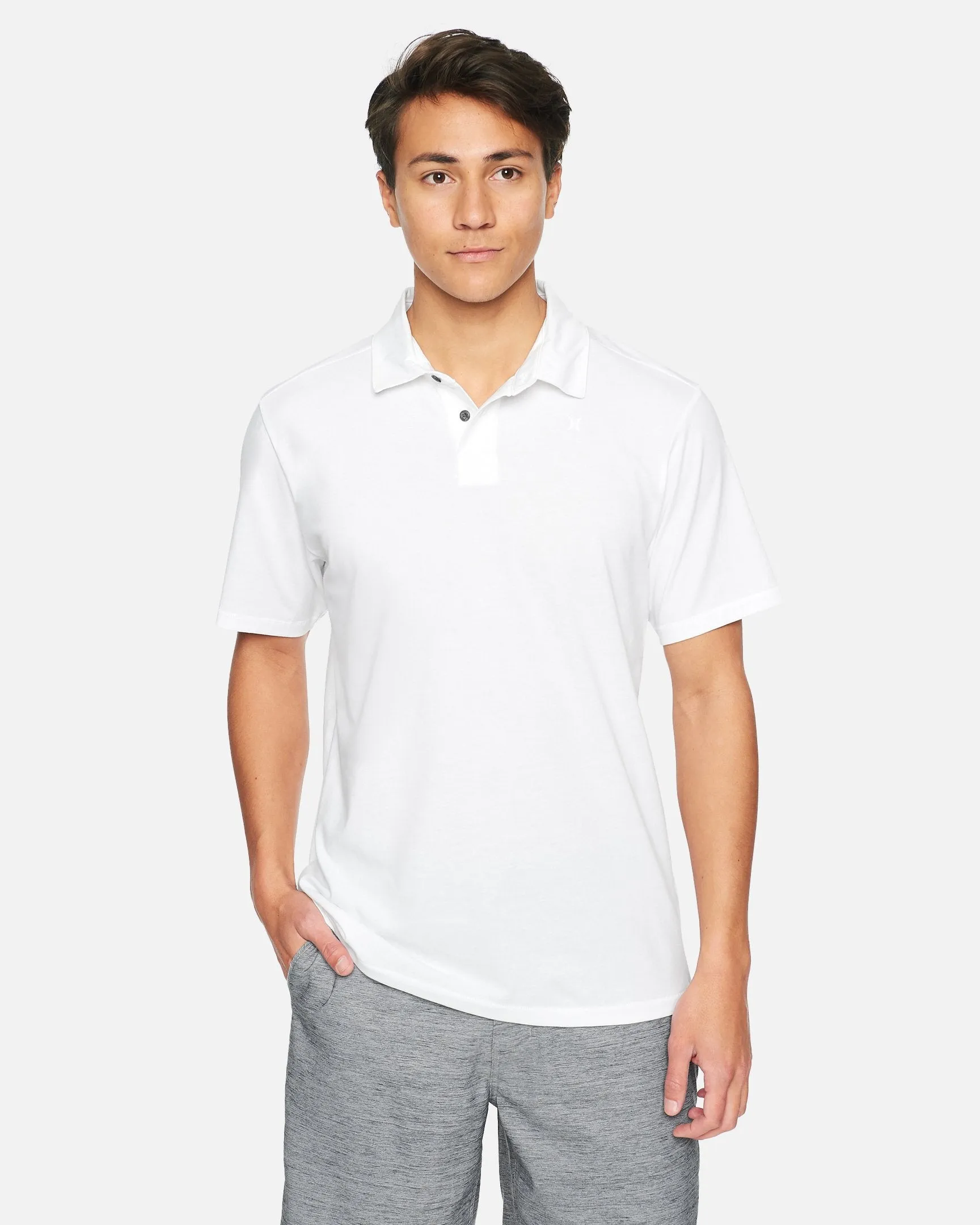 H2O-DRI Harvey Solid Polo Short Sleeve Shirt sold by Hurley