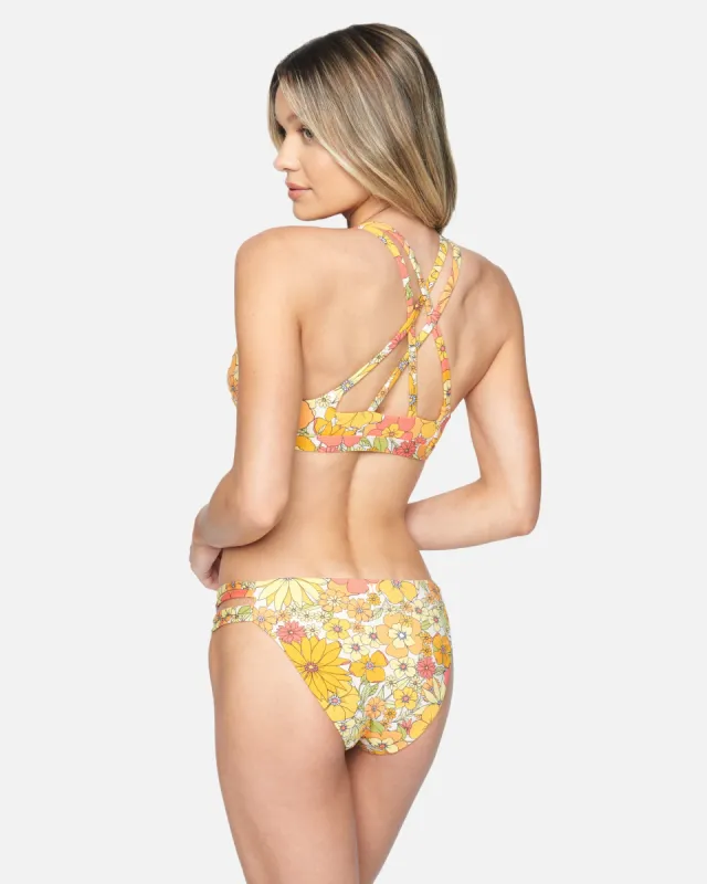 Hurley X Moore Aloha Max Bloomin Groove Moderate Bikini Bottom sold by Hurley