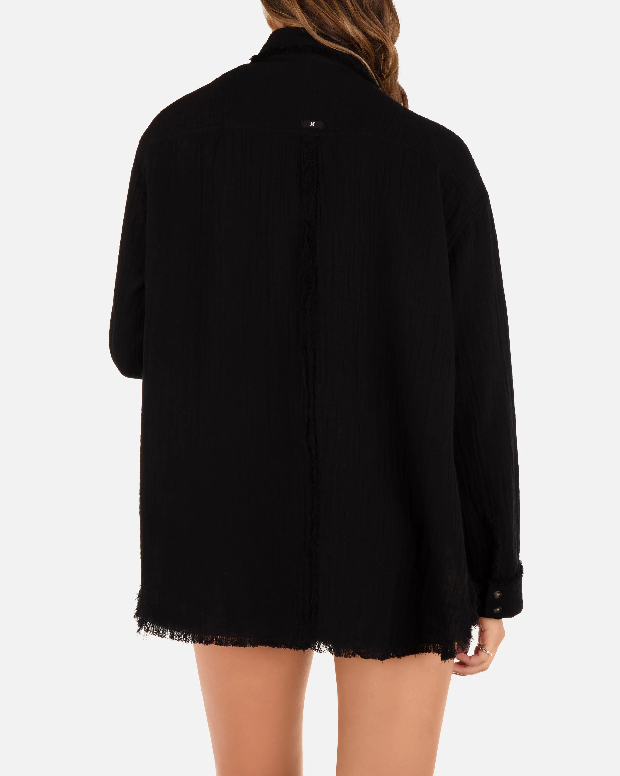 Solid Long Sleeve Button Front Shirt sold by Hurley product image thumbnail 2