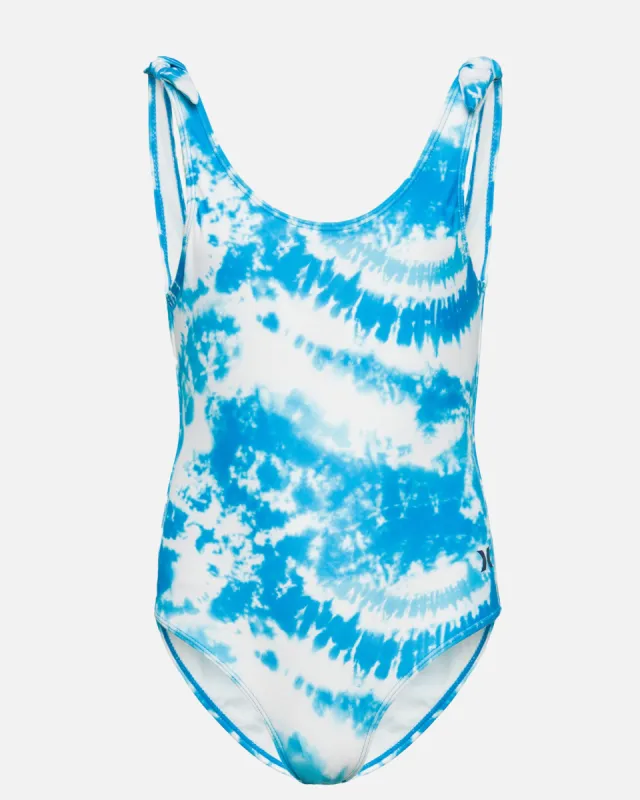 Girls' Shoulder Tie One Piece Swimsuit made by Hurley